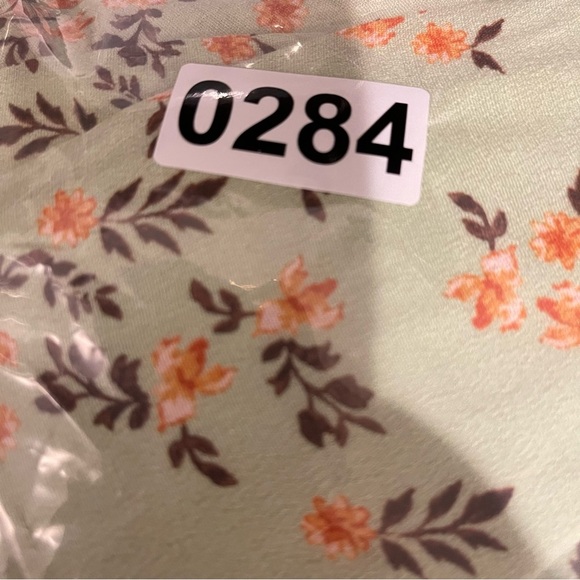 WAYF Rosalind Ditzy Floral Tie Front Midi Dress Women’s XL Green Coquette Brunch - Picture 10 of 10